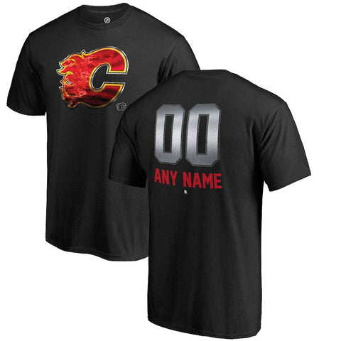 Calgary Flames   Any Name & Number Midnight Mascot T-Shirt