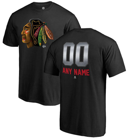 Chicago Blackhawks   Any Name & Number Midnight Mascot T-Shirt