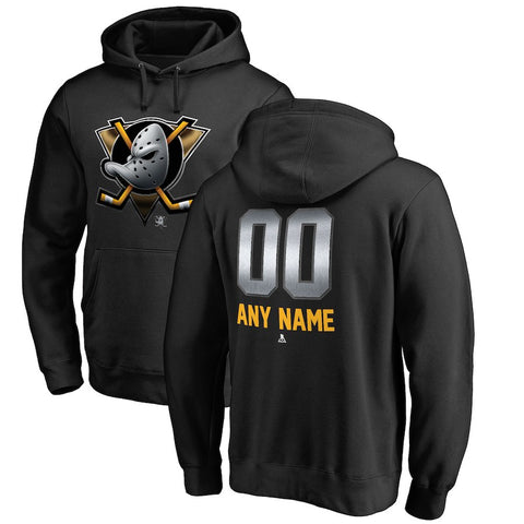 Anaheim Ducks   Any Name & Number Midnight Mascot Pullover Hoodie