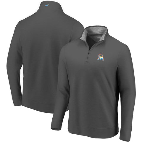 Miami Marlins Vineyard Vines Saltwater Quarter-Zip Pullover Jacket