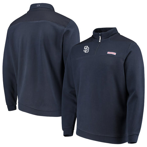 San Diego Padres Vineyard Vines Shep Shirt Quarter-Zip Pullover Jacket - Navy