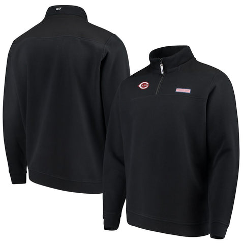 Cincinnati Reds Vineyard Vines Shep Shirt Quarter-Zip Pullover Jacket - Black