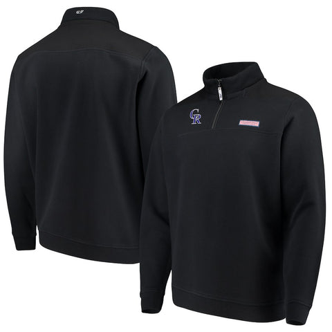 Colorado Rockies Vineyard Vines Shep Shirt Quarter-Zip Pullover Jacket - Black