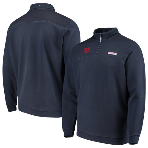 Washington Nationals Vineyard Vines Shep Shirt Quarter-Zip Pullover Jacket - Navy