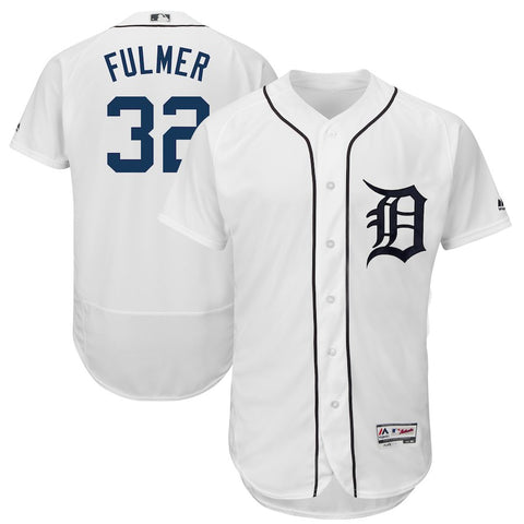 Michael Fulmer Detroit Tigers Majestic 2018 Home Flex Base Authentic Collection Player Jersey