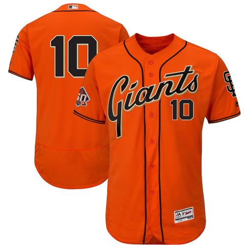 Evan Longoria San Francisco Giants Majestic Alternate On-Field 60th Season Patch Flex Base Authentic Collection Player Jersey