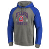 Atlanta Braves   Cooperstown Collection Old Favorite Tri-Blend Raglan Pullover Hoodie - Ash