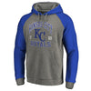 Kansas City Royals   Cooperstown Collection Old Favorite Tri-Blend Raglan Pullover Hoodie - Ash