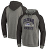 Colorado Rockies   Cooperstown Collection Old Favorite Tri-Blend Raglan Pullover Hoodie - Ash