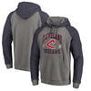 Cleveland Indians   Cooperstown Collection Old Favorite Tri-Blend Pullover Hoodie - Heathered Gray/Navy