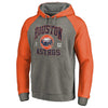 Houston Astros   Cooperstown Collection Old Favorite Tri-Blend Pullover Hoodie - Heathered Gray/Orange