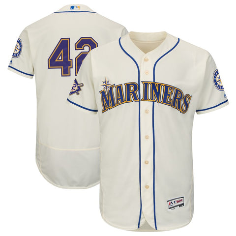 Seattle Mariners Majestic 2018 Jackie Robinson Day Authentic Flex Base Jersey