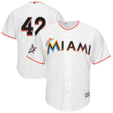Miami Marlins Majestic 2018 Jackie Robinson Day Official Cool Base Jersey