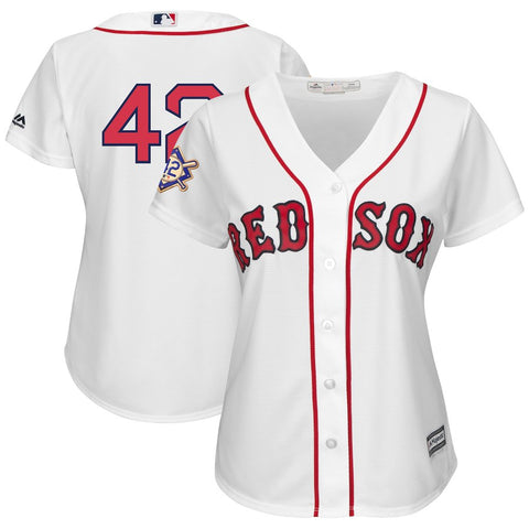 Boston Red Sox Majestic Women's 2018 Jackie Robinson Day Official Cool Base Jersey