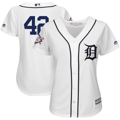 Detroit Tigers Majestic Women's 2018 Jackie Robinson Day Official Cool Base Jersey