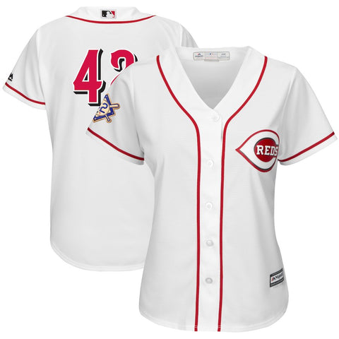Cincinnati Reds Majestic Women's 2018 Jackie Robinson Day Official Cool Base Jersey
