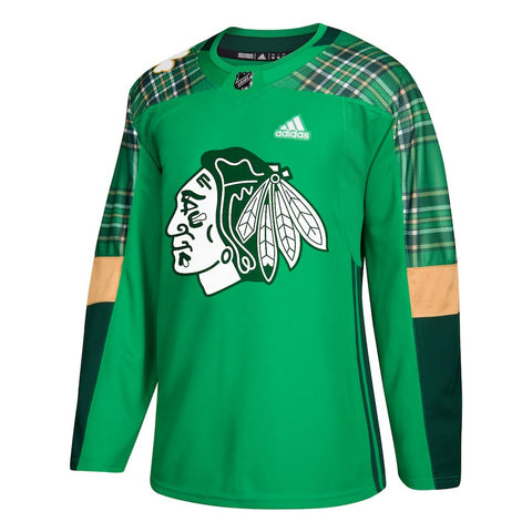 Chicago Blackhawks St. Patrick's Day Authentic Practice Jersey
