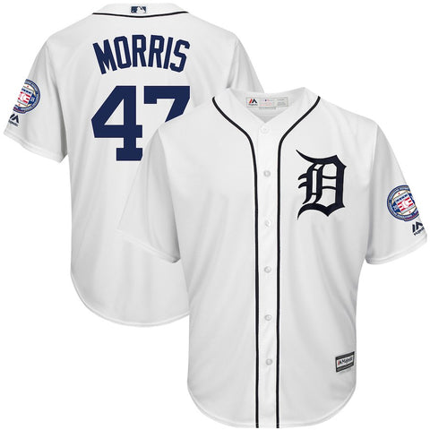 Jack Morris Detroit Tigers Majestic Hall of Fame Induction Patch Cool Base Jersey