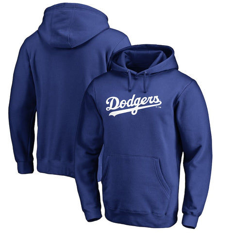 Los Angeles Dodgers   Wordmark Pullover Hoodie - Royal