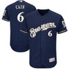 Lorenzo Cain Milwaukee Brewers Majestic Authentic Collection Flex Base Player Jersey