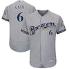 Lorenzo Cain Milwaukee Brewers Majestic Authentic Collection Flex Base Player Jersey