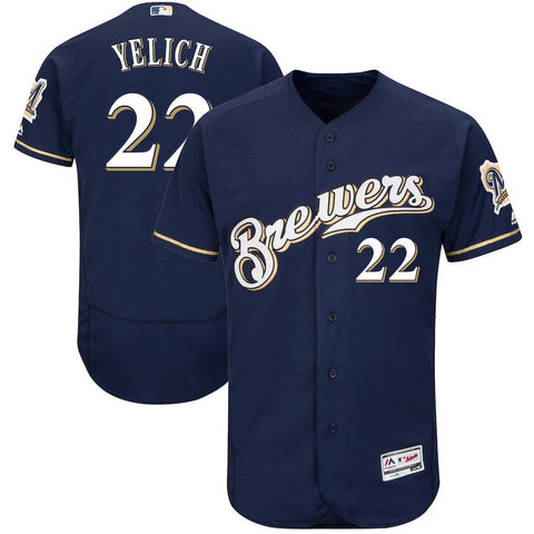 Christian Yelich Milwaukee Brewers Majestic Authentic Collection Flex Base Player Jersey