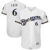 Lorenzo Cain Milwaukee Brewers Majestic Authentic Collection Flex Base Player Jersey
