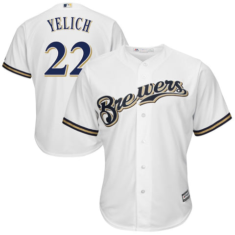 Christian Yelich Milwaukee Brewers Majestic Official Cool Base Player Jersey