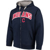 Cleveland Indians Antigua Victory Team Logo Full-Zip Hoodie
