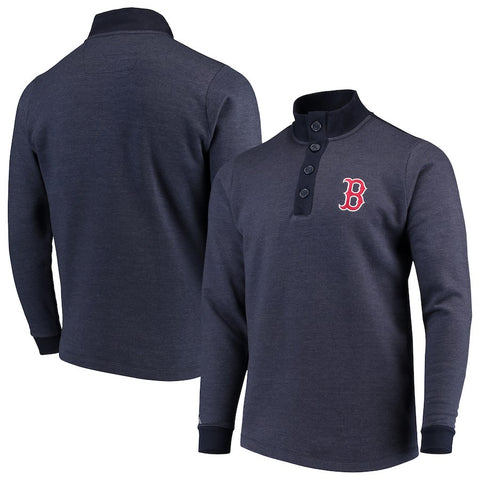 Boston Red Sox Antigua Pivotal Button Pullover Sweatshirt