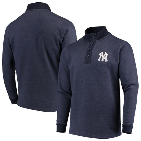 New York Yankees Antigua Pivotal Button Pullover Sweatshirt