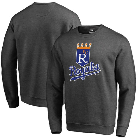 Kansas City Royals   Cooperstown Collection Huntington Sweatshirt - Heathered Gray
