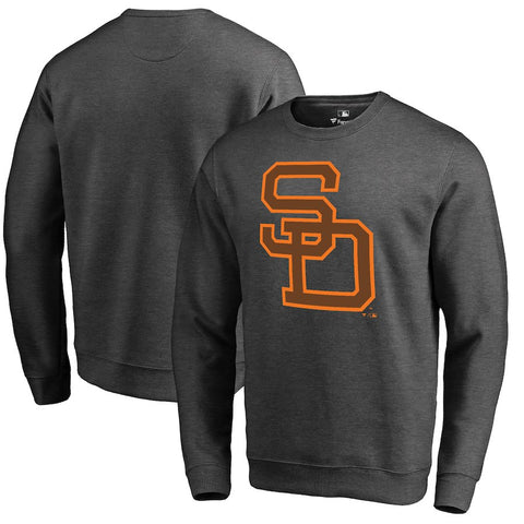 San Diego Padres   Cooperstown Collection Huntington Sweatshirt - Heathered Gray