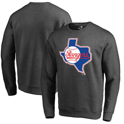 Texas Rangers   Cooperstown Collection Huntington Sweatshirt - Heathered Gray