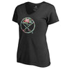 Buffalo Sabres   Women's Lovely Plus Size V-Neck T-Shirt - Black