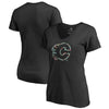 Calgary Flames   Women's Lovely Plus Size V-Neck T-Shirt - Black