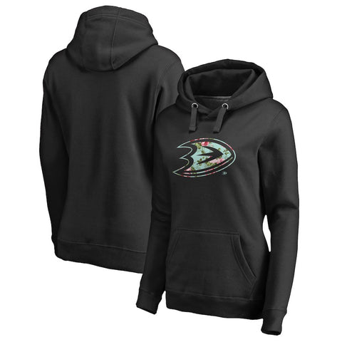 Anaheim Ducks   Women's Lovely Pullover Hoodie - Black