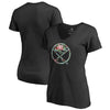 Buffalo Sabres   Women's Lovely Plus Size V-Neck T-Shirt - Black