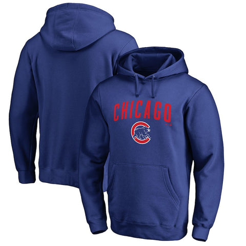 Chicago Cubs   Team Lockup Pullover Hoodie - Royal