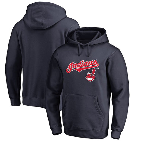 Cleveland Indians   Team Lockup Pullover Hoodie - Navy