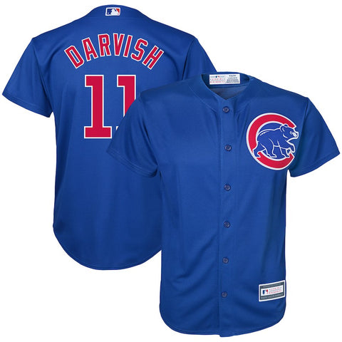 Yu Darvish Chicago Cubs Majestic Youth Alternate Official Cool Base Player Jersey - Royal