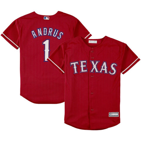 Elvis Andrus Texas Rangers Majestic Youth Alternate Official Cool Base Player Jersey