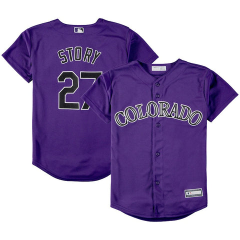 Trevor Story Colorado Rockies Majestic Youth Alternate Replica Player Jersey