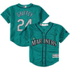 Ken Griffey Jr. Seattle Mariners Majestic Official Cool Base Performance Player Jersey - Aqua
