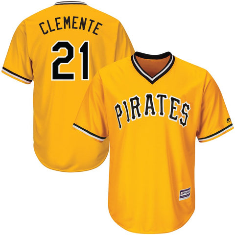 Roberto Clemente Pittsburgh Pirates Majestic Youth Alternate Official Cool Base Player Jersey