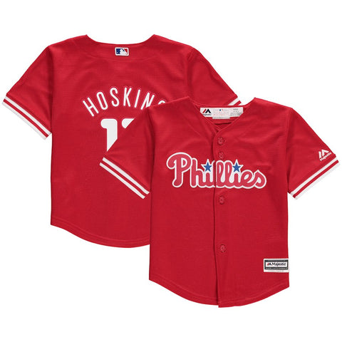 Rhys Hoskins Philadelphia Phillies Majestic Toddler Fashion Cool Base Replica Player Jersey - Red