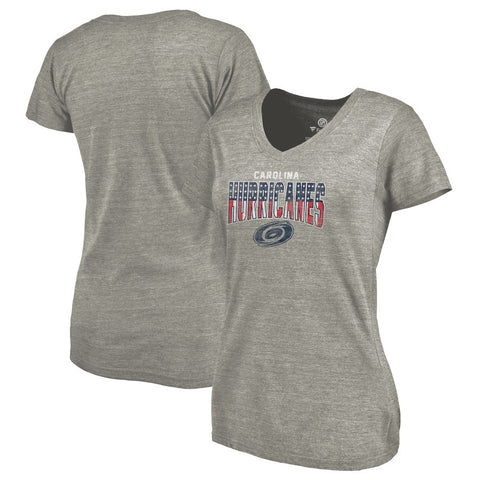 Carolina Hurricanes   Women's Freedom Tri-Blend V-Neck T-Shirt