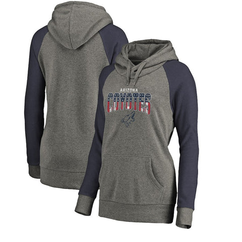 Arizona Coyotes   Women's Freedom Tri-Blend Raglan Pullover Hoodie