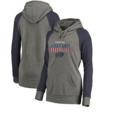 Carolina Hurricanes   Women's Freedom Tri-Blend Raglan Pullover Hoodie
