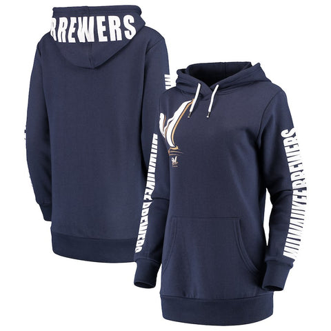 Milwaukee Brewers G-III 4Her by Carl Banks Women's 12th Inning Pullover Hoodie